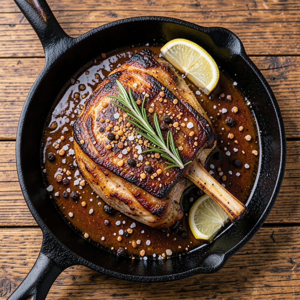 Texas Roadhouse Pork Chop Recipe: Hickory Smoked Juiciness With Buttery Glaze illustration with key details