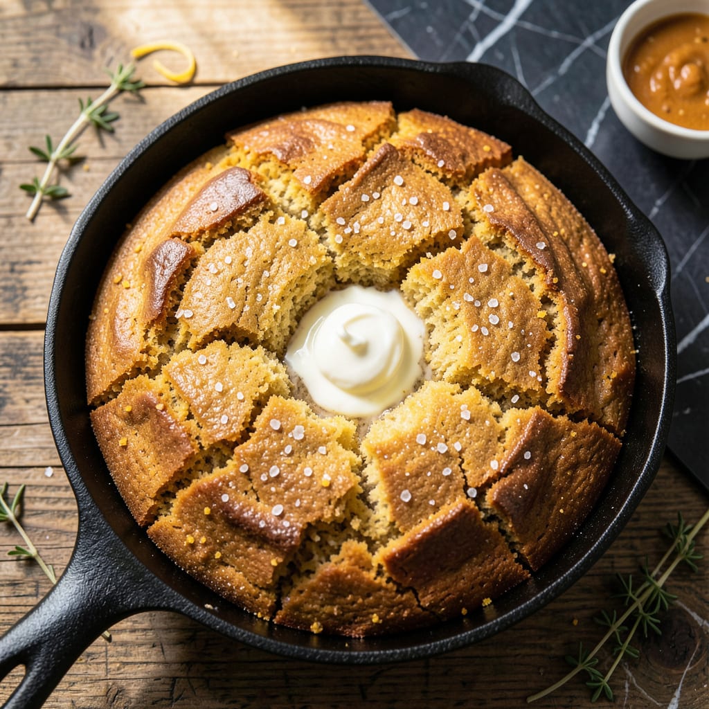 Three Rivers Cornbread Recipe: Moist Crumb With Sweet and Savory Balance example with annotations