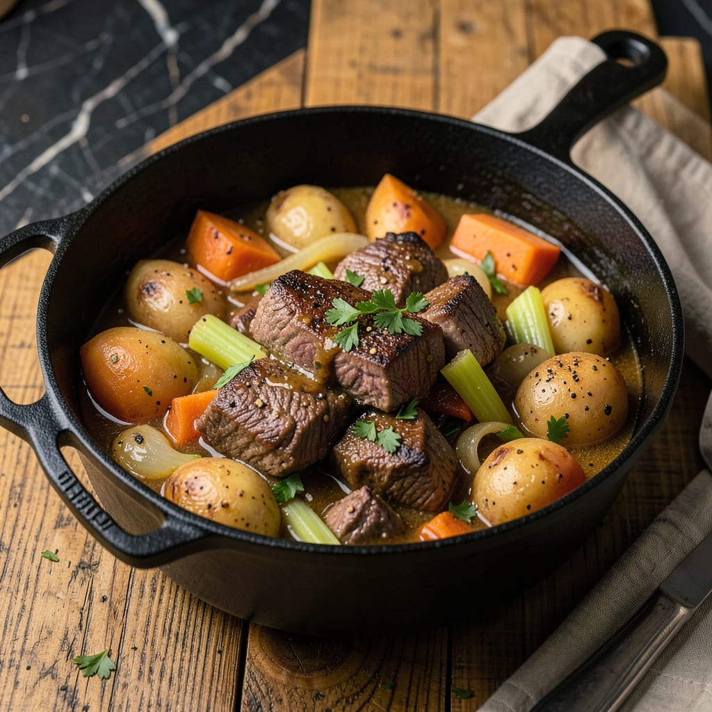Visual representation of Traditional Slumgullion Recipe: Hearty Cowboy Stew With Rustic Charm