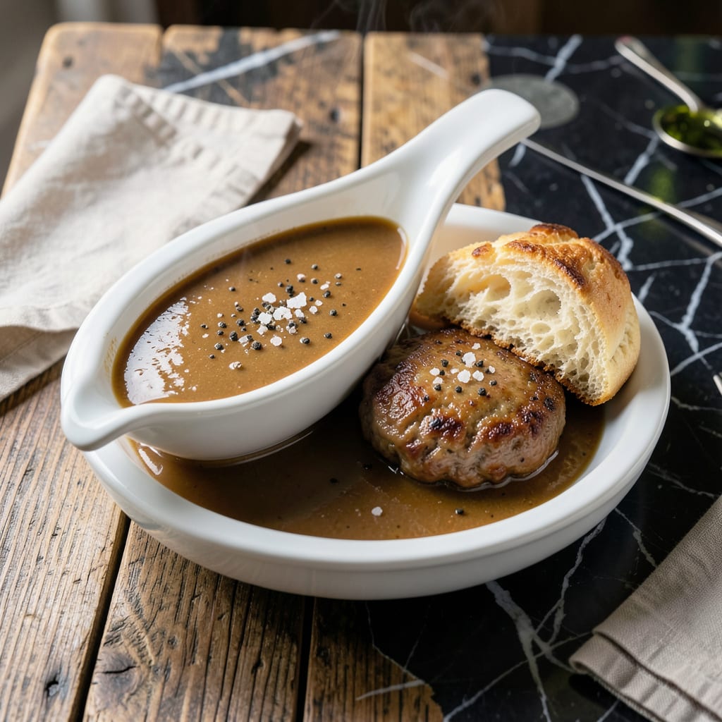 Tudor's Biscuit World Gravy Recipe: Rich And Peppery White Country Style illustration with key details