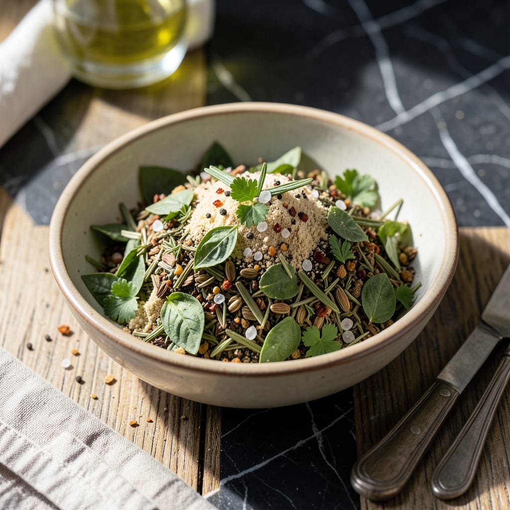 Tuscan Bread Dipping Seasoning Recipe: Herb Infused Italian Blend example with annotations