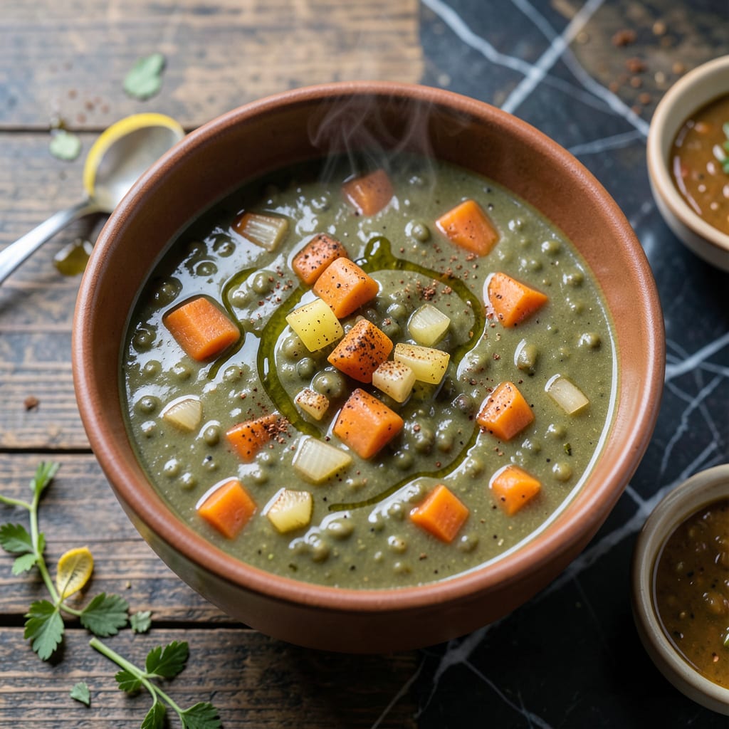 Uncle Bill's Split Pea Soup Recipe: Smoky Ham Infused Heartiness example with annotations
