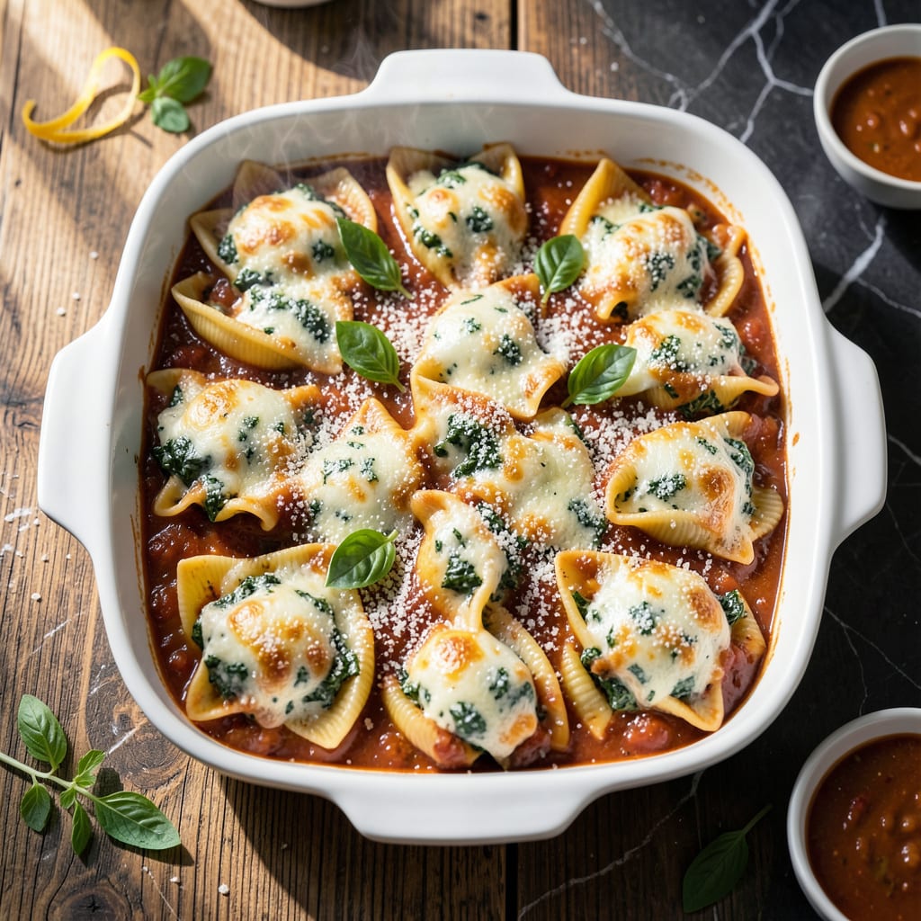 Comprehensive Unique Stuffed Shells Recipe: Cheese Filled Pasta Baked to Golden Perfection visual reference