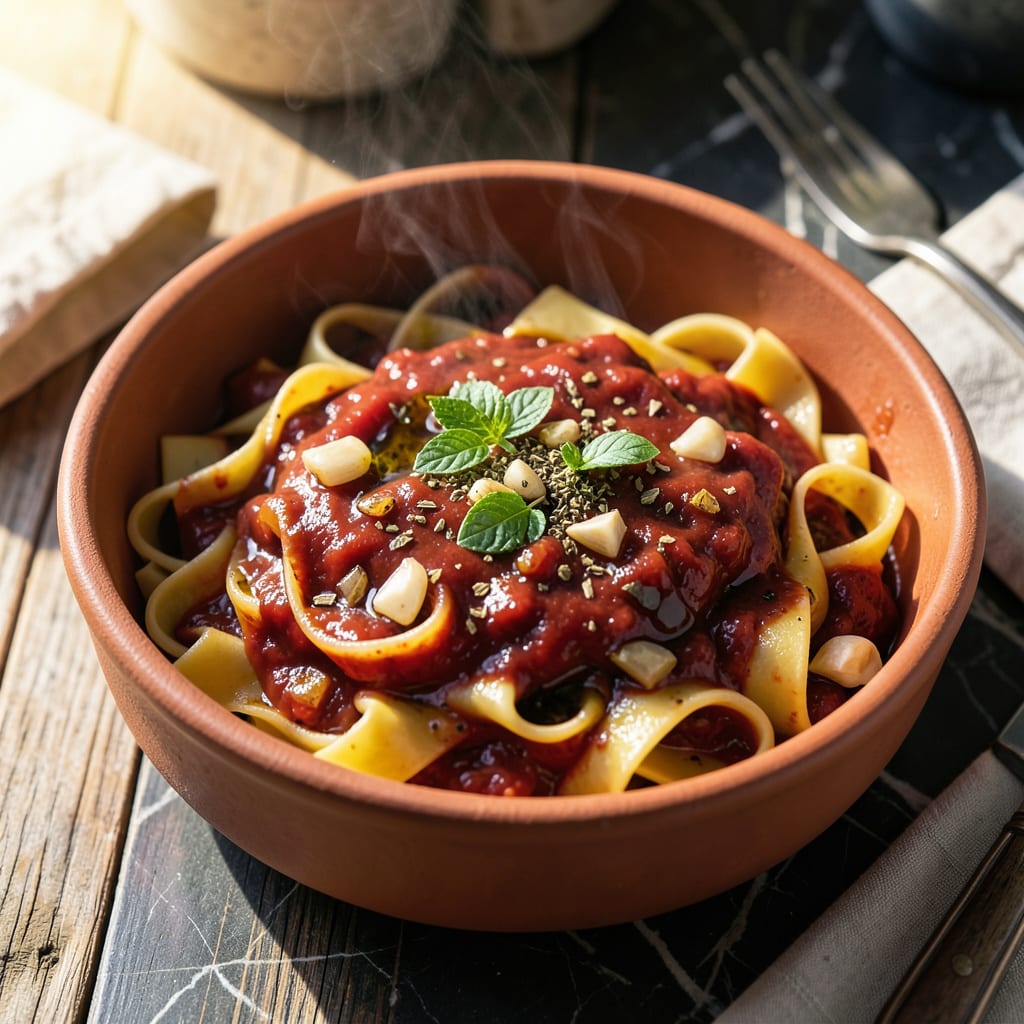 Visual representation of Valentino's Sicilian Sauce Recipe: Bold Tomato and Herb Infusion