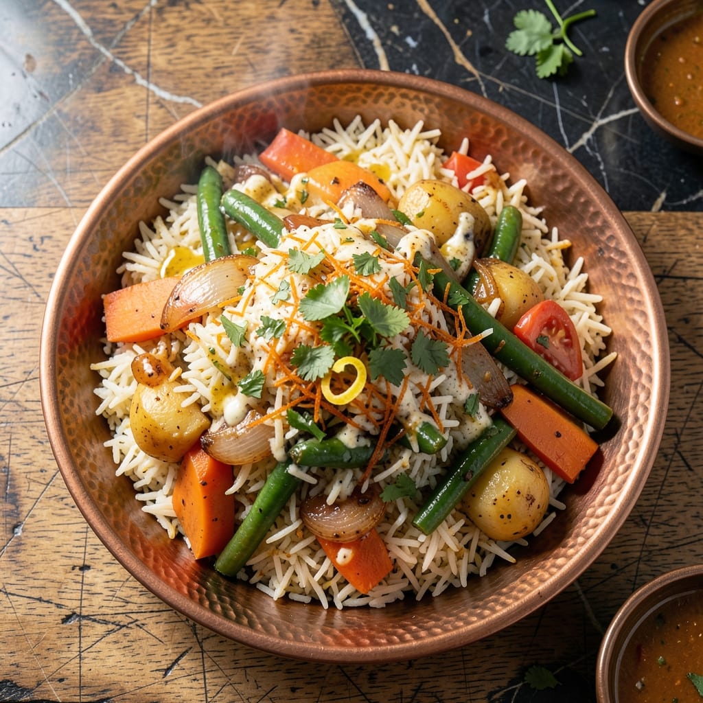 veg biryani recipe hyderabadi style detailed visual guide