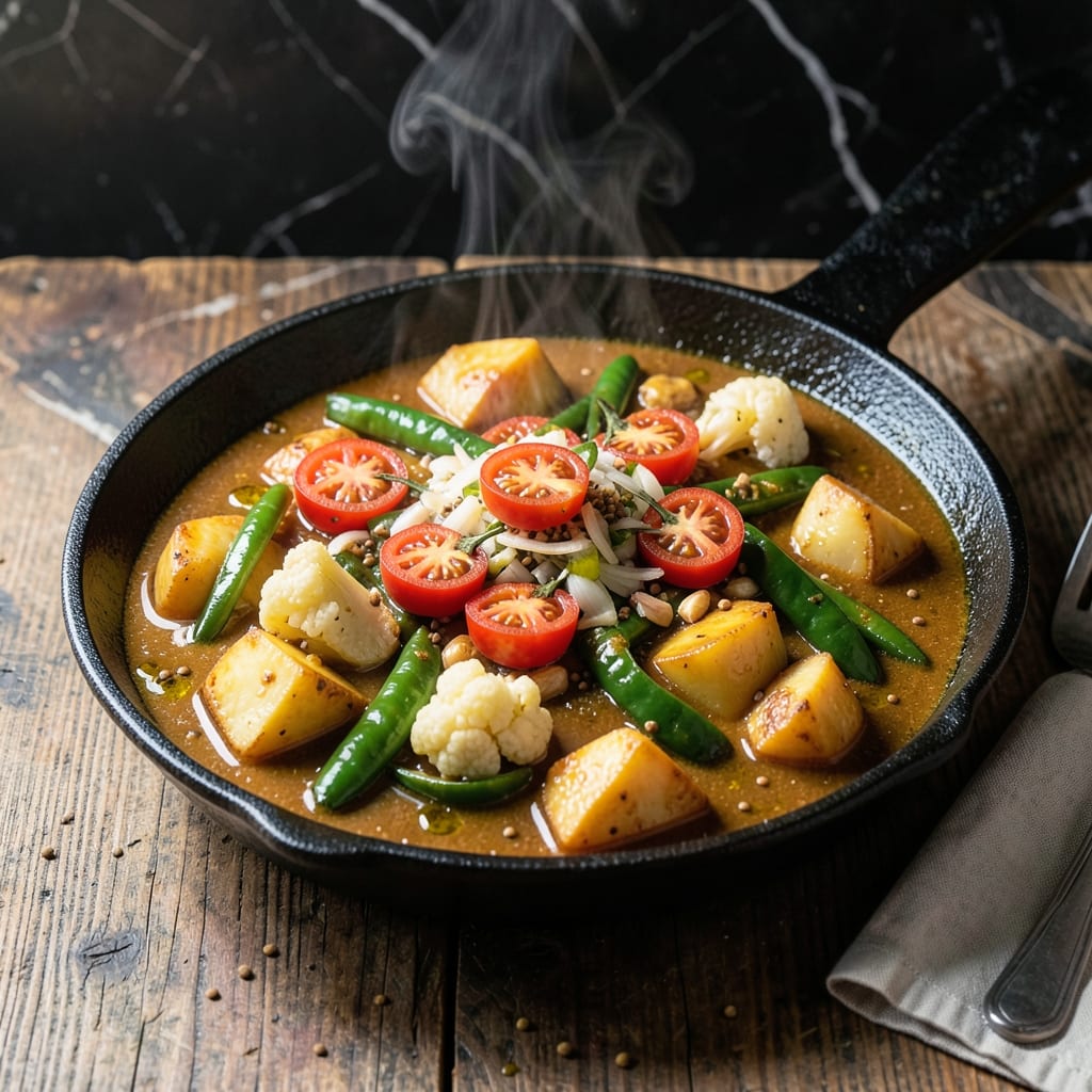 Complete veg kadai recipe dhaba style overview image