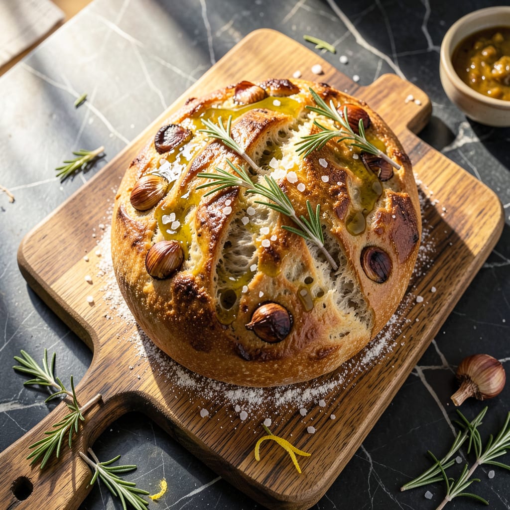 Wegmans Garlic Tuscan Bread Recipe: Bakery Style Herb Infused Loaf example with annotations