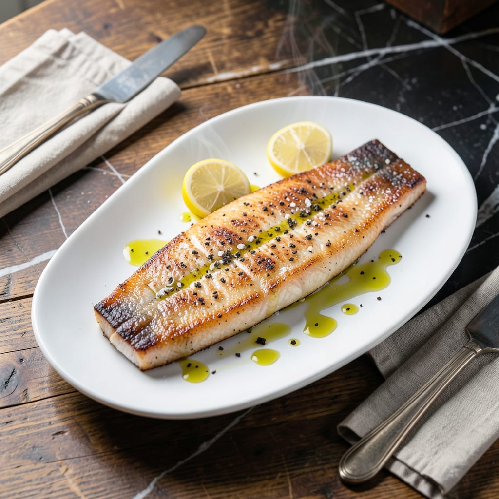Visual representation of Whole Petrale Sole Recipe: Buttery Pan Seared Elegance