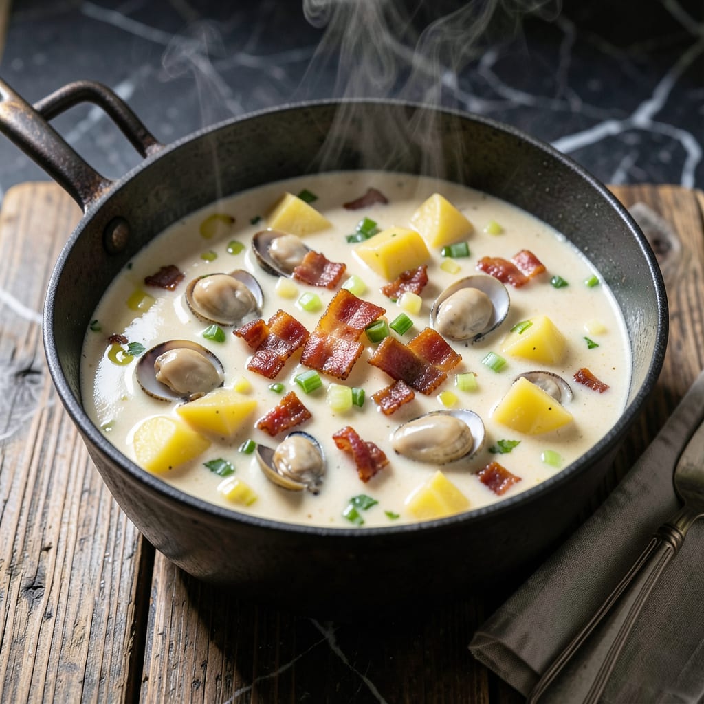 Comprehensive woodmans clam chowder recipe visual reference