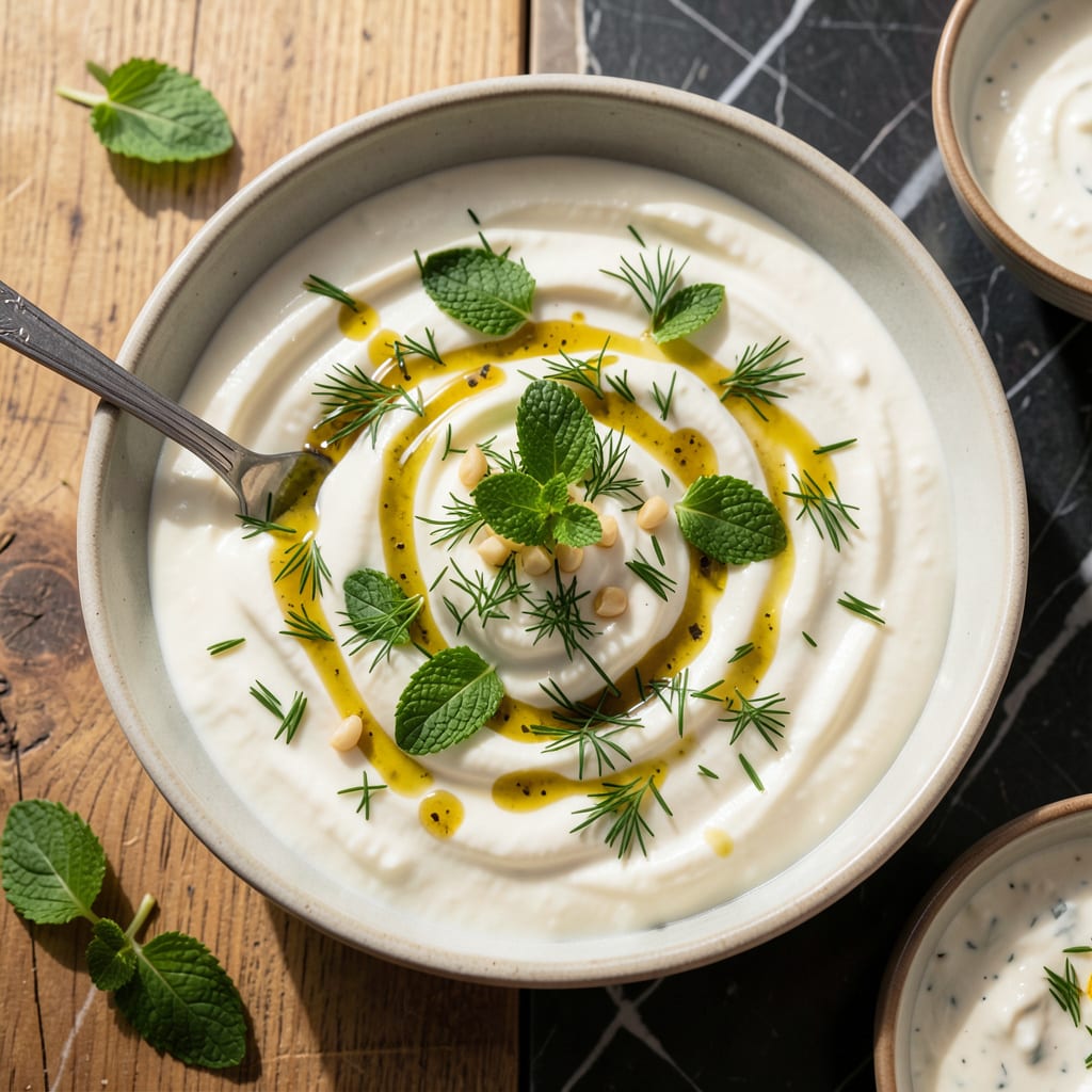 Yogurt Sauce for Chicken Recipe: Cool and Creamy Drizzle for Grilled Meat example with annotations