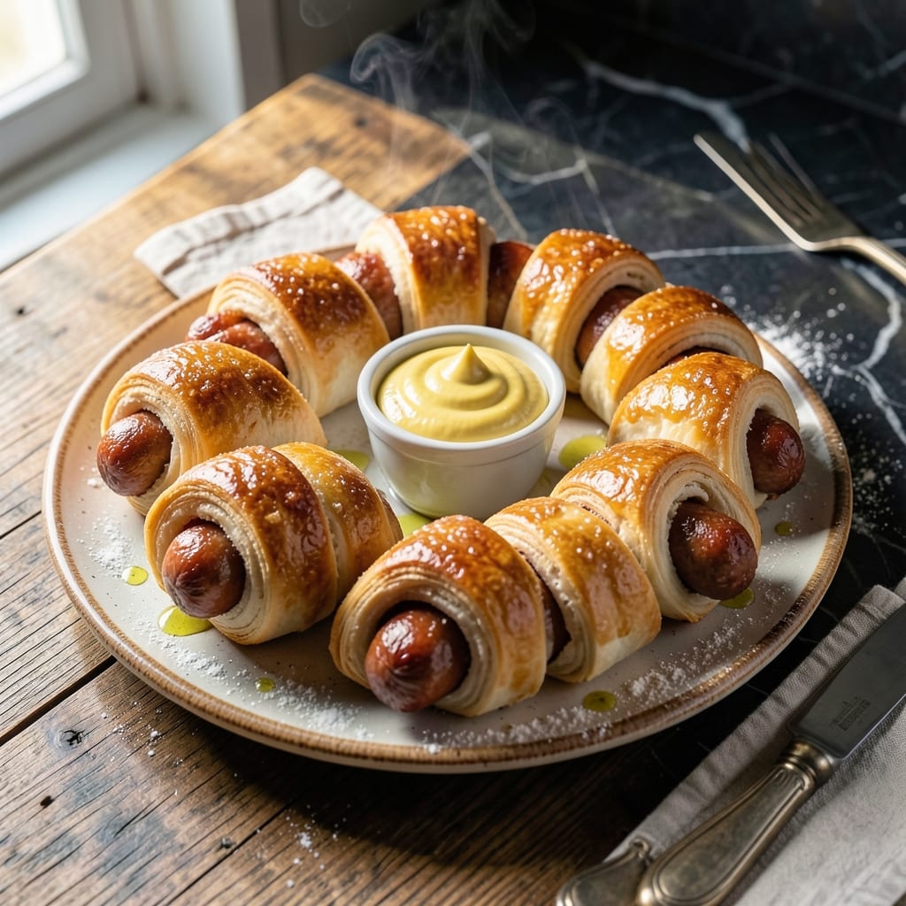 Recipe for Hot Dogs Wrapped in Crescent Rolls: Flaky Golden Pigs in a Blanket
