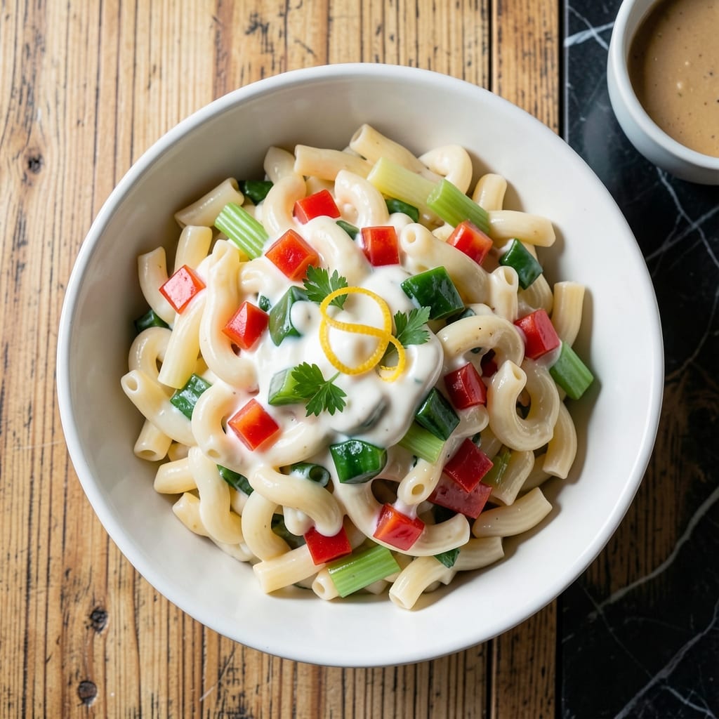 Macaroni Salad Recipe With Mayo and Sour Cream: Creamy Picnic Side With Crisp Veggies