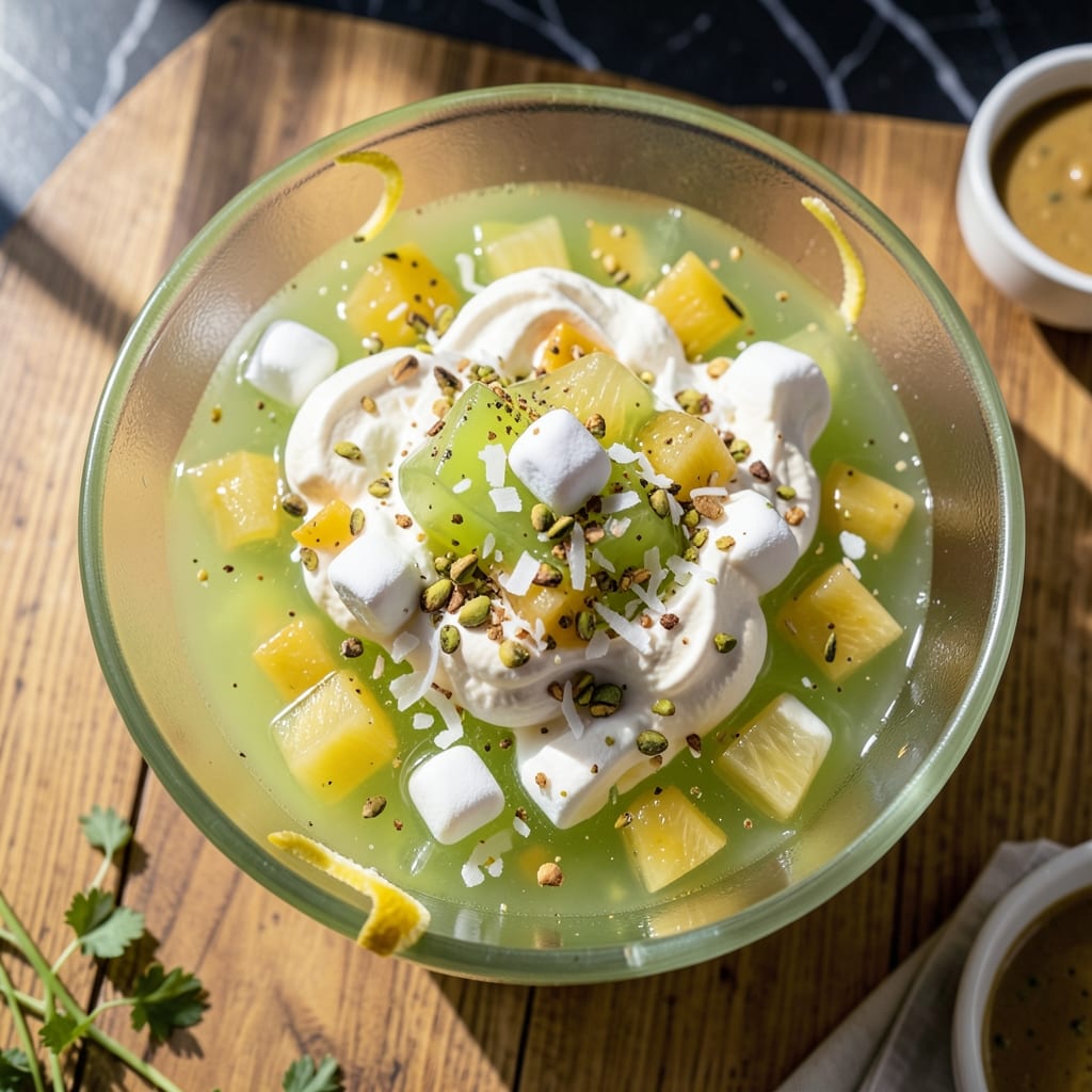 Jello Pistachio Watergate Salad Recipe With Cool Whip: Retro No-Bake Dessert Delight