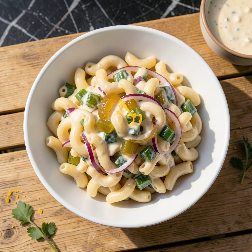 Macaroni Salad Recipe No Mustard: Creamy Tang With Sweet Pickle Crunch