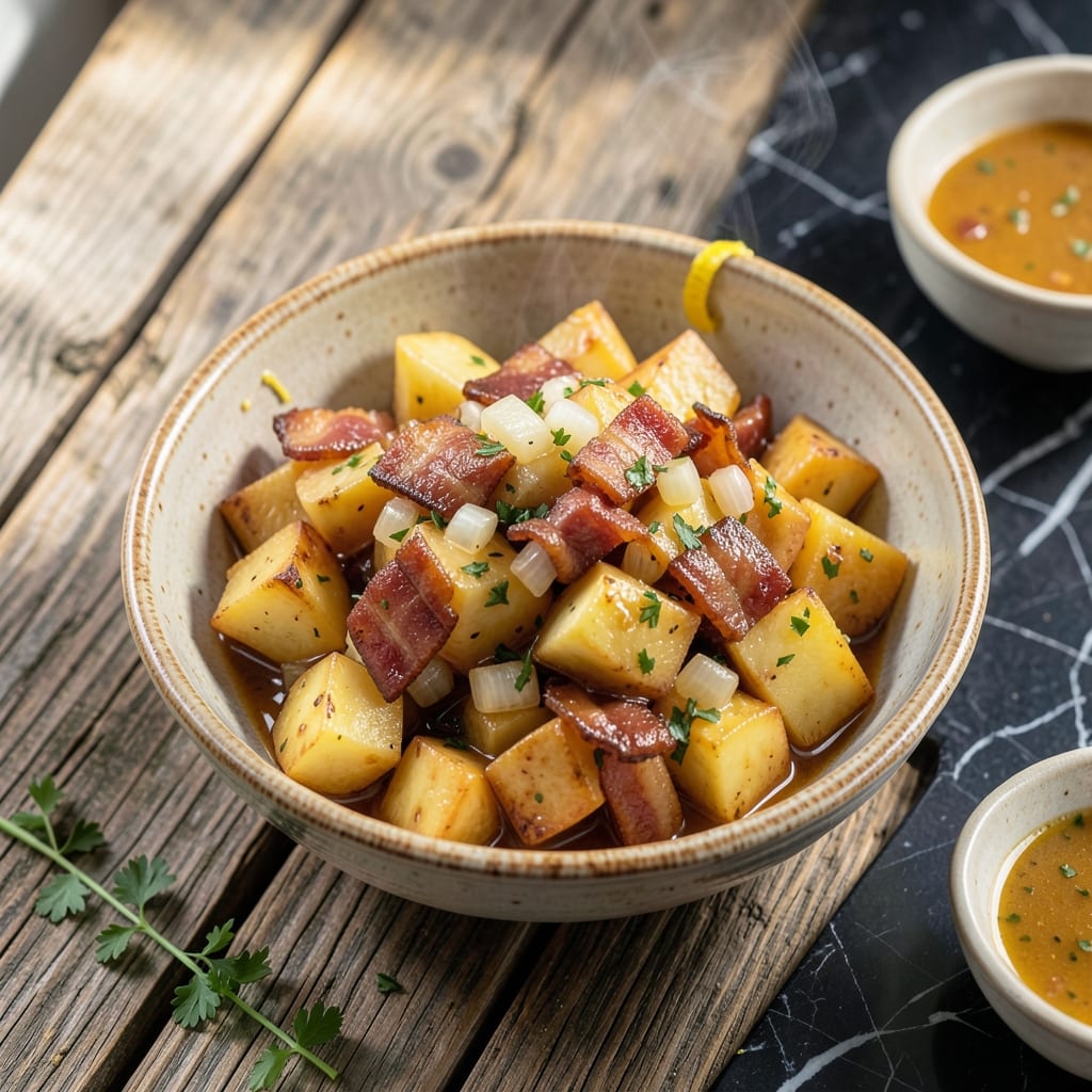 German Potato Salad Recipe With Russet Potatoes: Tangy Vinegar-Braised Tradition