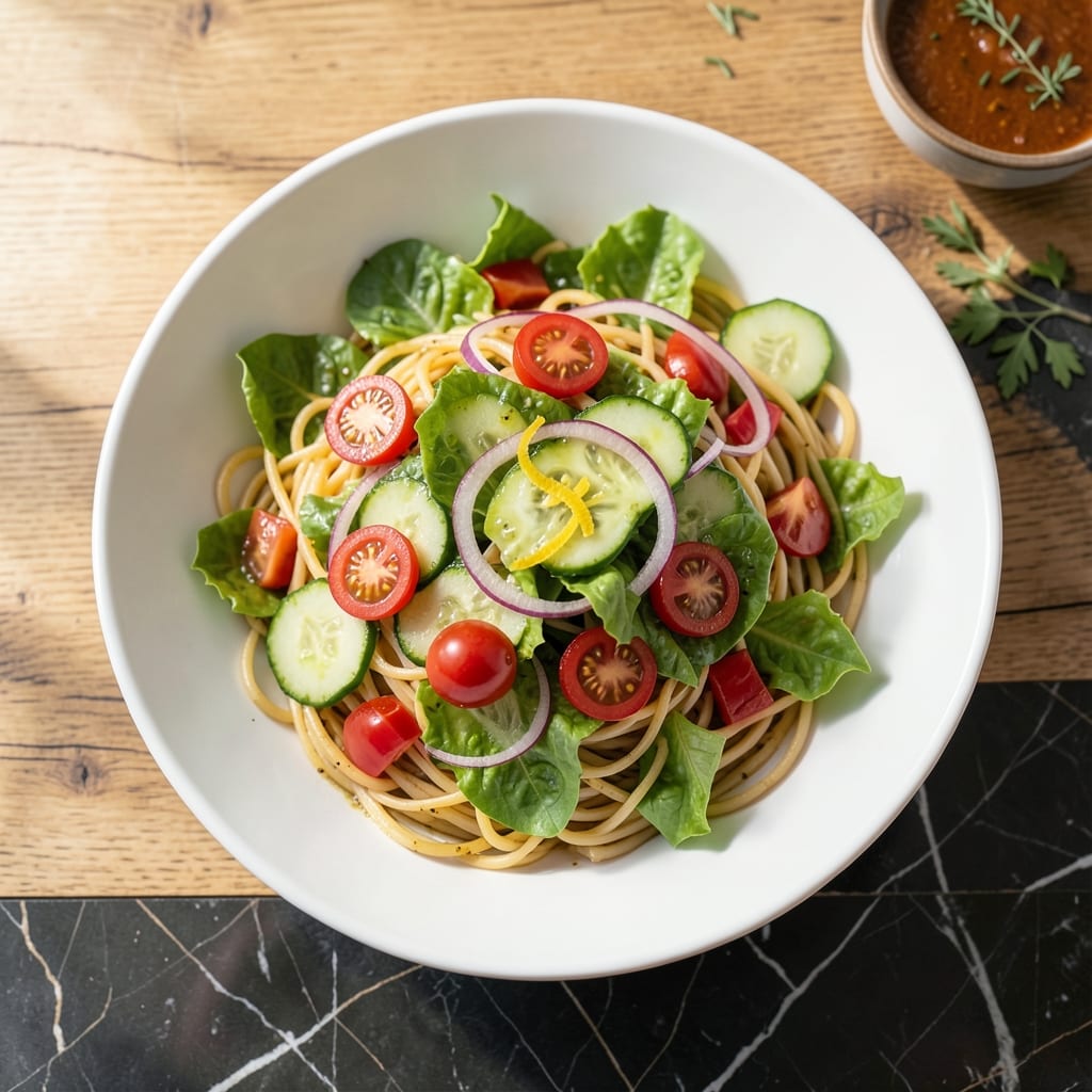 Salad Supreme Recipe With Spaghetti: Italian-Inspired Layered Crunch