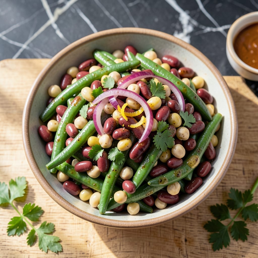 Three Bean Salad Recipe With Green Beans: Vibrant Garden Medley for Picnics