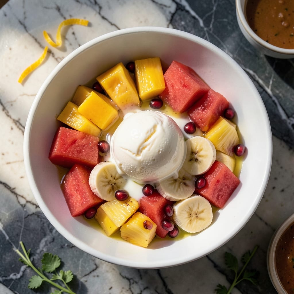 Fruit Salad With Ice Cream Recipe Indian: Tropical Sweetness Meets Kulfi Cream