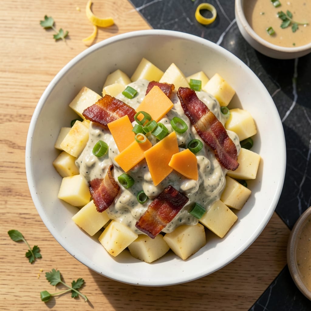 Loaded Potato Salad Recipe Cold: Creamy Ranch and Bacon Crunch