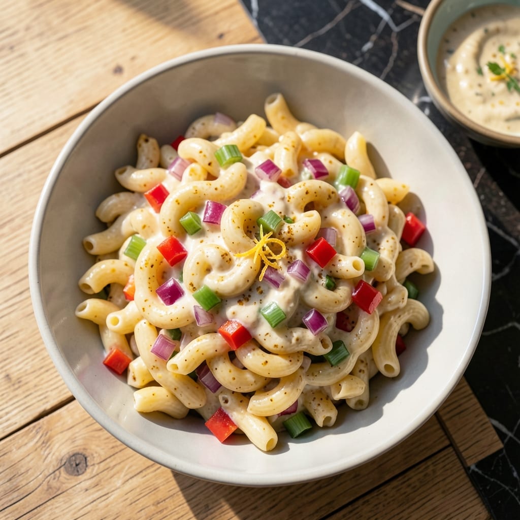 Macaroni Salad Recipe With Dijon Mustard: Bold French Tang Meets Classic Creaminess