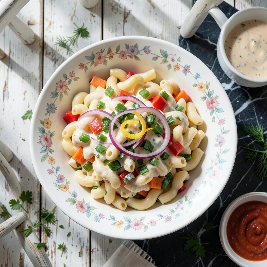 Grandma's Original Recipe Macaroni Salad: Nostalgic Creamy Crunch With Garden Freshness